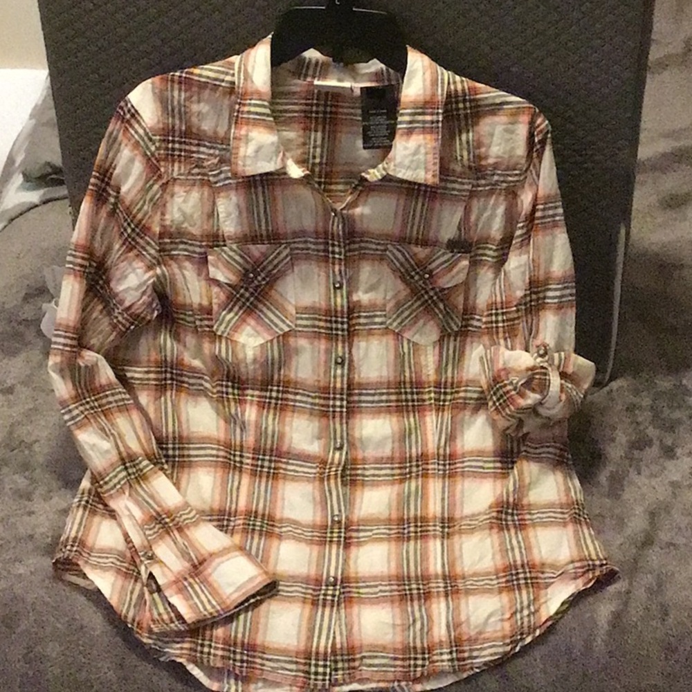 Harley Davidson Woman’s Plaid Button-Up Shirt